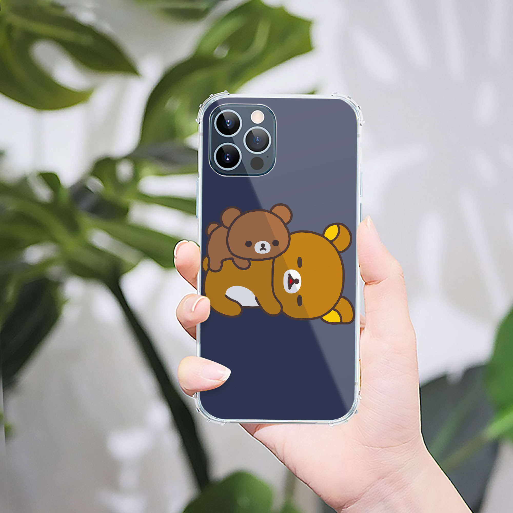 （画像用） リラックマ リラックマ キイロイトリ Rilakkuma Korilakkuma Kiiroitori 【iPhone 12シリーズ対応】透明スマホケース（クリアソフトケース）